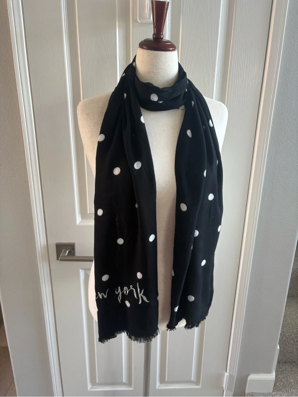 Kate Spade | New York Lightweight Polka Dot Scarf | Very Good Condition.